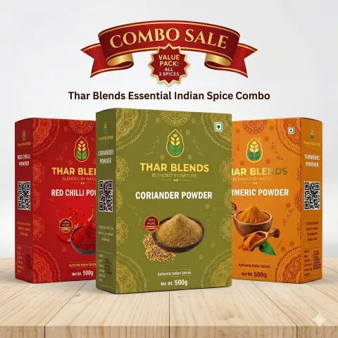 Premium Spice Trio Combo – Chilli, Coriander & Turmeric (500g Each)