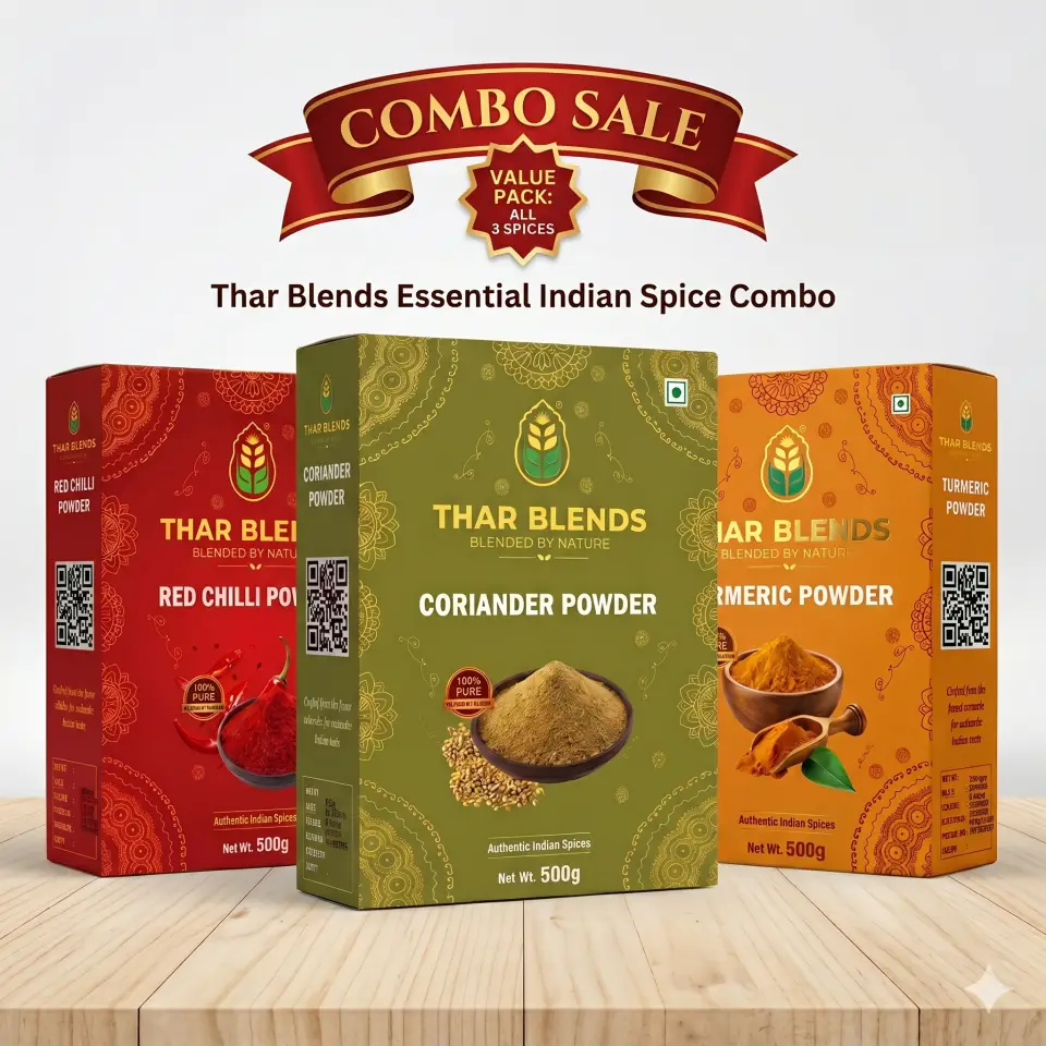Premium Spice Trio Combo – Chilli, Coriander & Turmeric (500g Each)